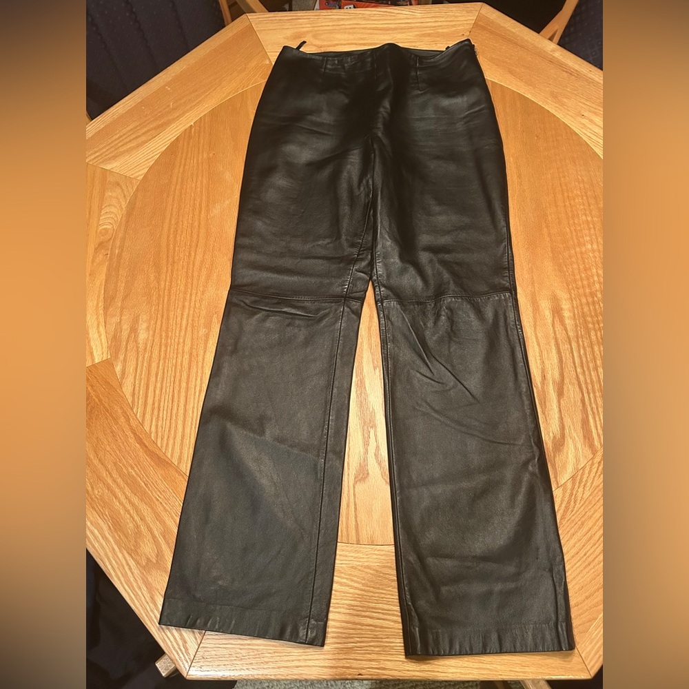 Apt 9- Black Leather Pants- size 8
